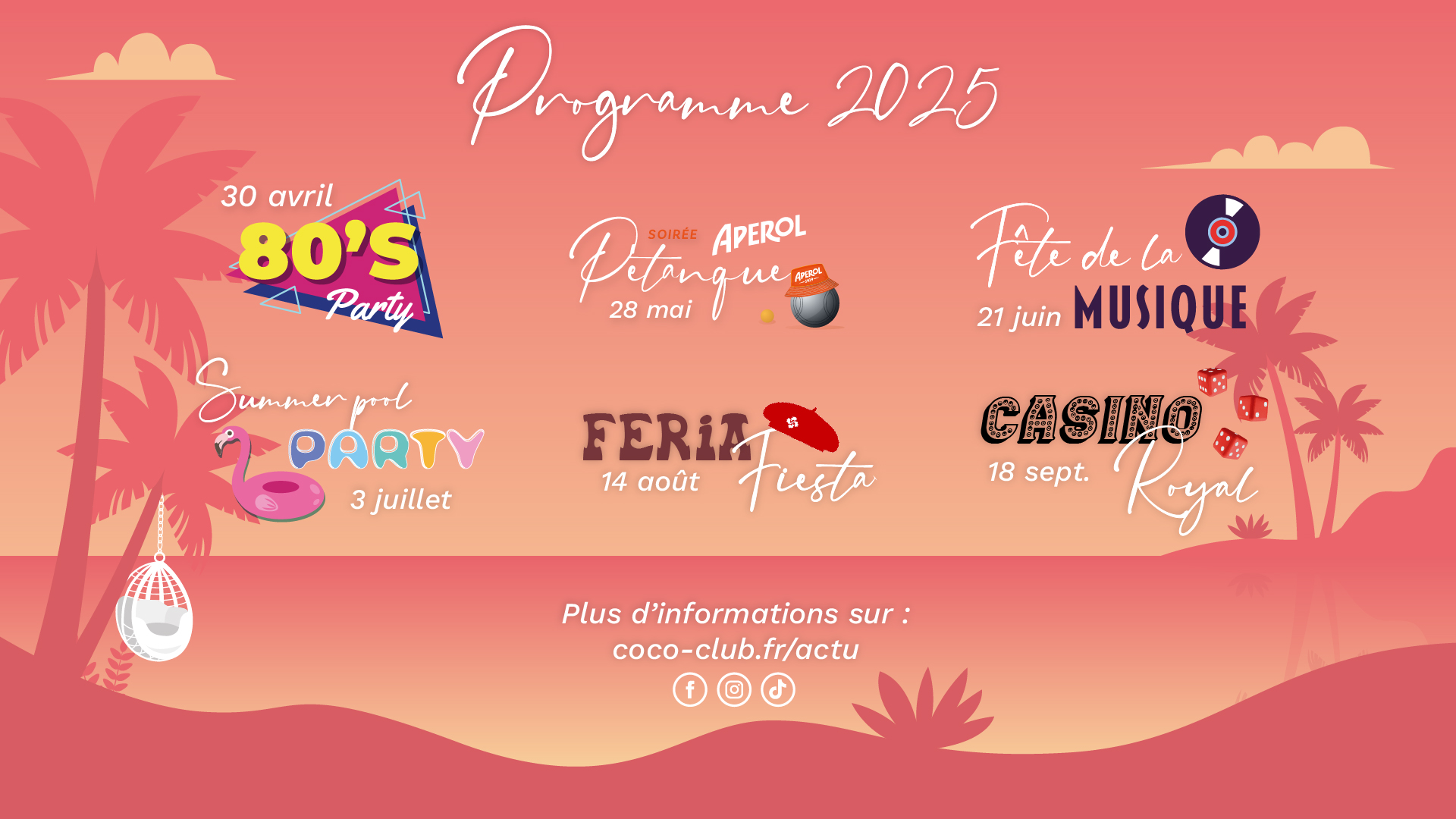 Coco Club programme estival 2025