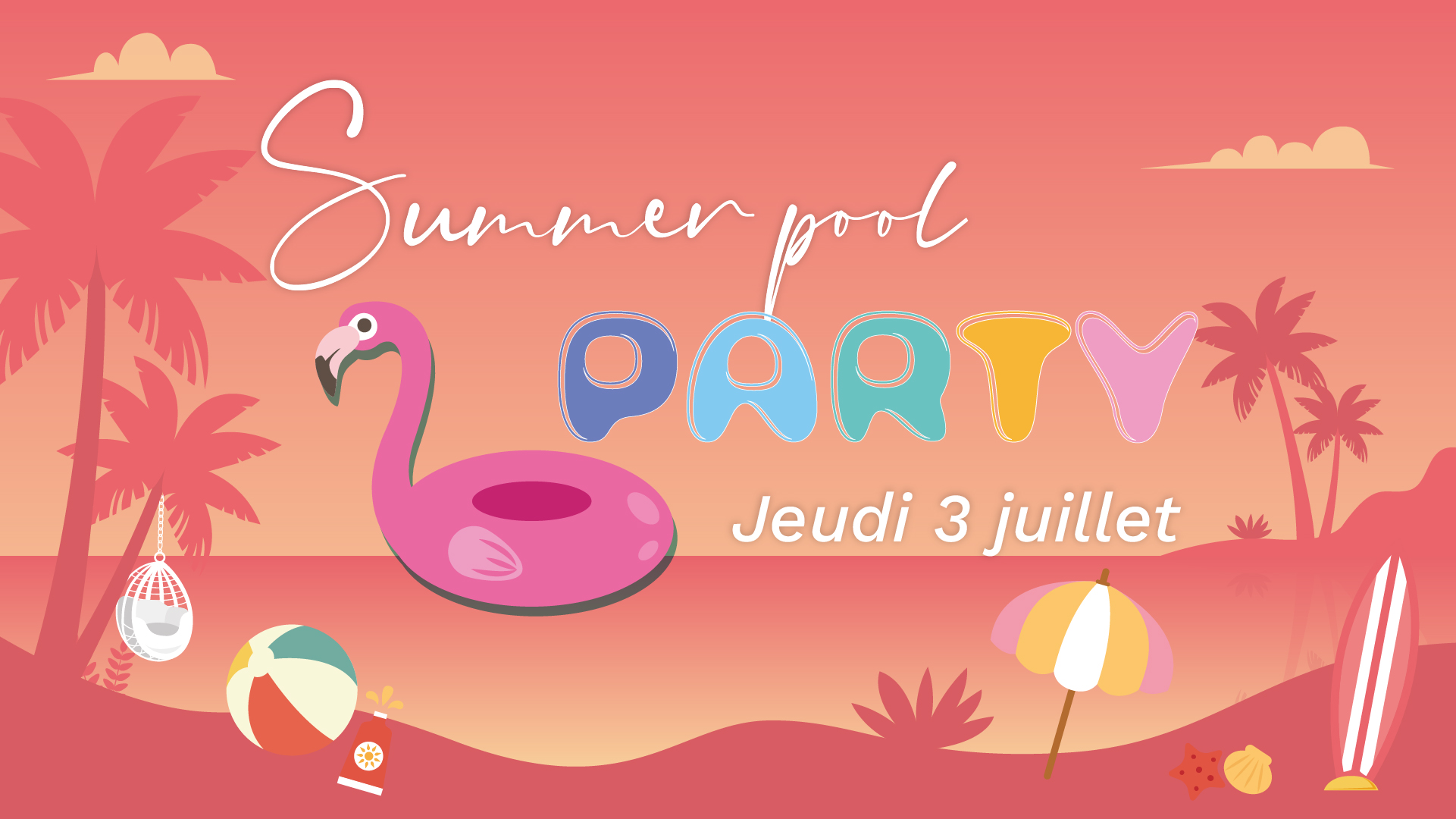 Affiche Summer Pool Party soirée au Coco Club Balma
